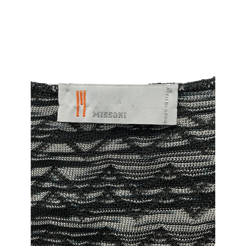Missoni Zig Zag Chevron Open Front Knit Cardigan Sweater Size Small Multicolor - Picture 6 of 13